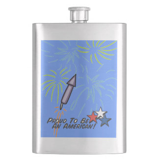 Flasque Américain fier -