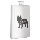 Flasque Amour de bouledogue français (Droite)