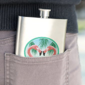 Flasque Amour du Flamant rose (Saint-Valentin tropical) (En situation)