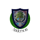 Flasque Anderson Scottish Clan Tartan et Crest
