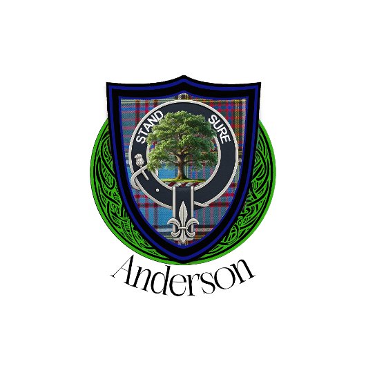 Flasque Anderson Scottish Clan Tartan et Crest