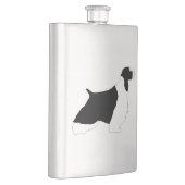 Flasque Anglais Springer Spaniel noir blanc silo (Droite)