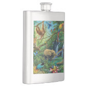 Flasque Animals living together throw pillow (Droite)