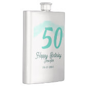 Flasque anniversaire 50 ans ajouter nom date année vert pa (Droite)