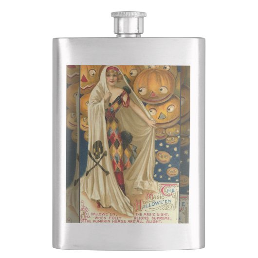 Flasque Antique Halloween Jack-o'-lantern Costume Femme (devant)