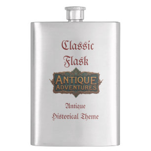 Flasque Antiquités Typographie Art intemporel -