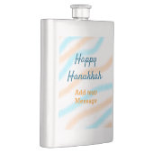 Flasque Aqua orange happy Hanoukka ajouter un nom message (Droite)