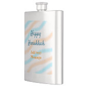 Flasque Aqua orange happy Hanoukka ajouter un nom message (Gauche)