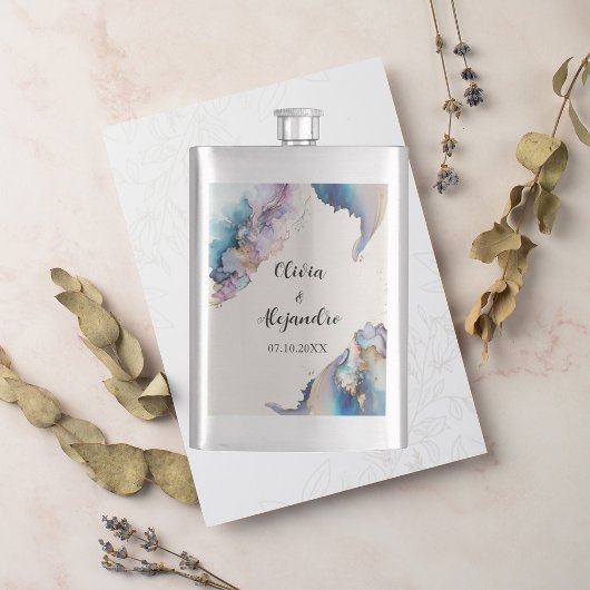 Flasque Aquarelle cosmique