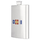 Flasque Aquarelle marine Signal maritime Monogramme (Gauche)