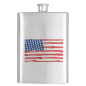 Flasque Aquarelle peinte drapeau américain (devant)