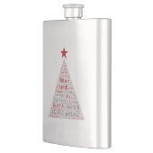 Flasque Arbre de Noël Art Word avec étoile rouge (Gauche)