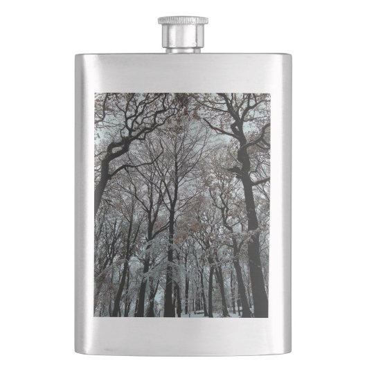 Flasque Arbres, dans la neige (devant)