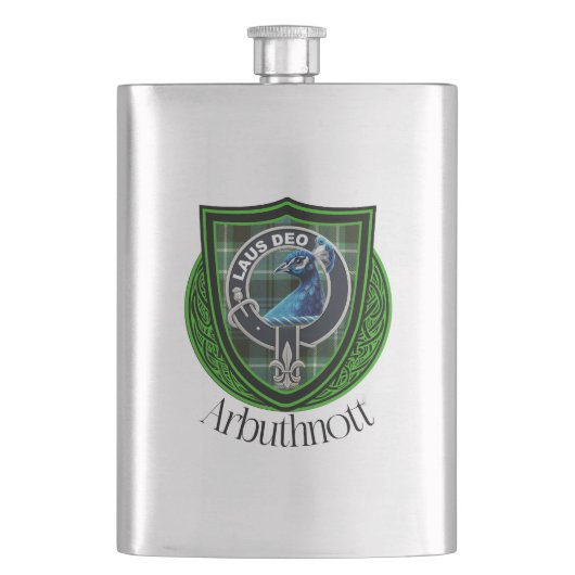 Flasque Arbuthnott Scottish Clan Tartan et Crest (devant)