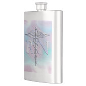 Flasque Argent comme RN Caduceus Médicale Mère Pearl (Gauche)