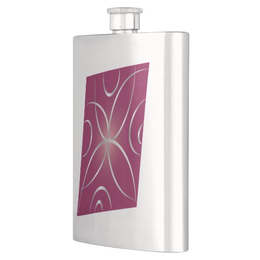 Flasque Argent sur magenta (Gauche)