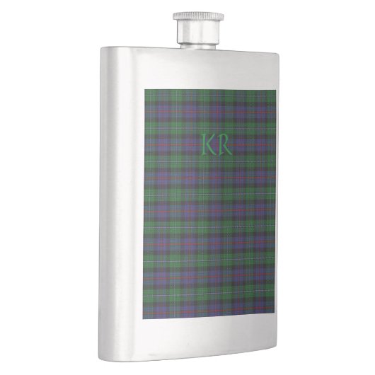 Flasque Argyll District Tartan avec monogramme / nom (Droite)