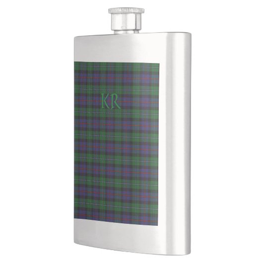 Flasque Argyll District Tartan avec monogramme / nom (Gauche)