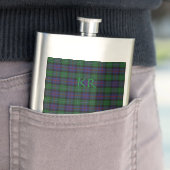 Flasque Argyll District Tartan avec monogramme / nom (En situation)