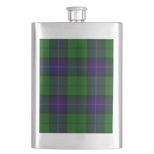 Flasque Armstrong clan tartan bleu vert plaid (devant)