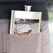 Flasque Art de chasse de Fox rouge (En situation)