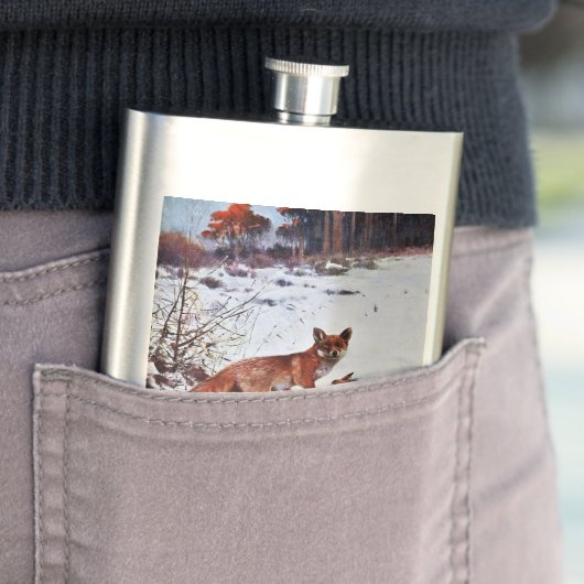 Flasque Art de chasse de Fox rouge (En situation)