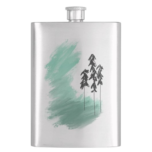 Flasque Art de l'arbre vert scandinave simple menthe moder (devant)