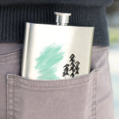Flasque Art de l'arbre vert scandinave simple menthe moder (En situation)