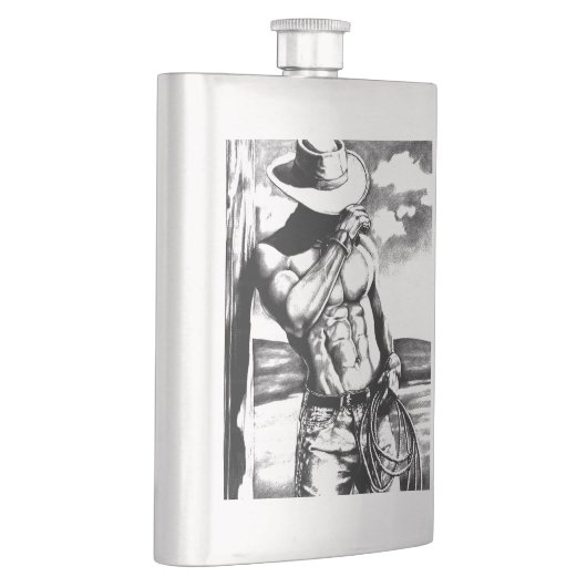 Flasque Art original Cowboy Dessin Cool classique Hip (Droite)