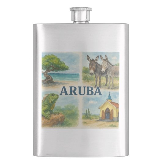 Flasque Aruba multivu aquarelle (devant)
