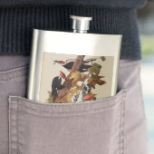 Flasque Audubon Peinture d'Oiseaux Pic Pilé (En situation)