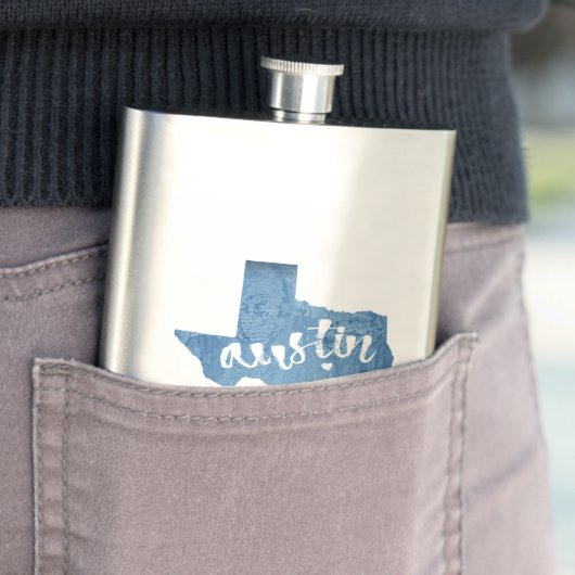 Flasque Austin, Texas Wood Grain (En situation)