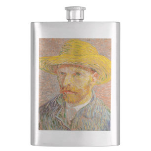 Flasque Autoportrait de Vincent Van Gogh avec chapeau de p