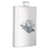 Flasque Avion militaire de dessin (Droite)