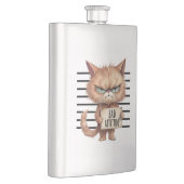 Flasque Bad Attitude Chat Mugshot - Drôle Feline Design (Droite)