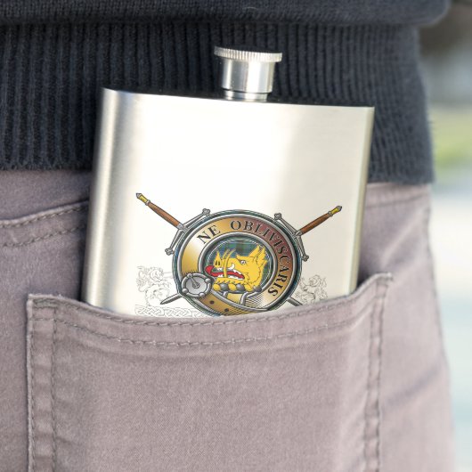 Flasque Badge Campbell Crest (En situation)