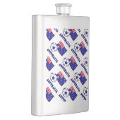 Flasque Bal de football australien bleu et drapeau (Droite)