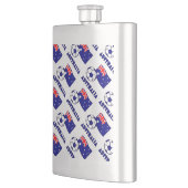 Flasque Bal de football australien bleu et drapeau (Gauche)