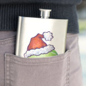 Flasque Bal de Tennis Festif à Santa Hat (En situation)