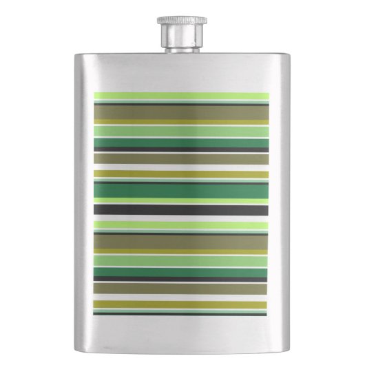 Flasque Bandes blanches vert mignonne (devant)