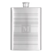 Flasque Bandes gris clair monogrammes (devant)