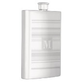 Flasque Bandes gris clair monogrammes (Droite)