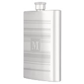 Flasque Bandes gris clair monogrammes (Gauche)