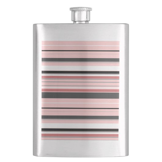 Flasque Bandes roses gris mignonnes (devant)