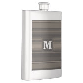 Flasque Bandes taupe monogramme (Droite)