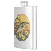 Flasque Bar rayé Rockfish et fleurs de jasmin jaune (Gauche)