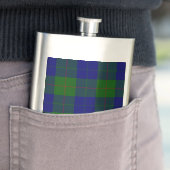Flasque Barclay clan tartan bleu vert plaid (En situation)
