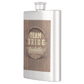 Flasque Baril rustique en bois en faveur mariage TEAM BRID (Gauche)