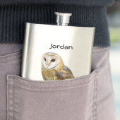 Flasque Barn Owl (En situation)