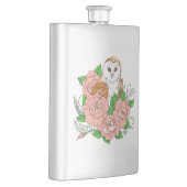 Flasque Barne Chouette Fleurs roses Bleu (Droite)